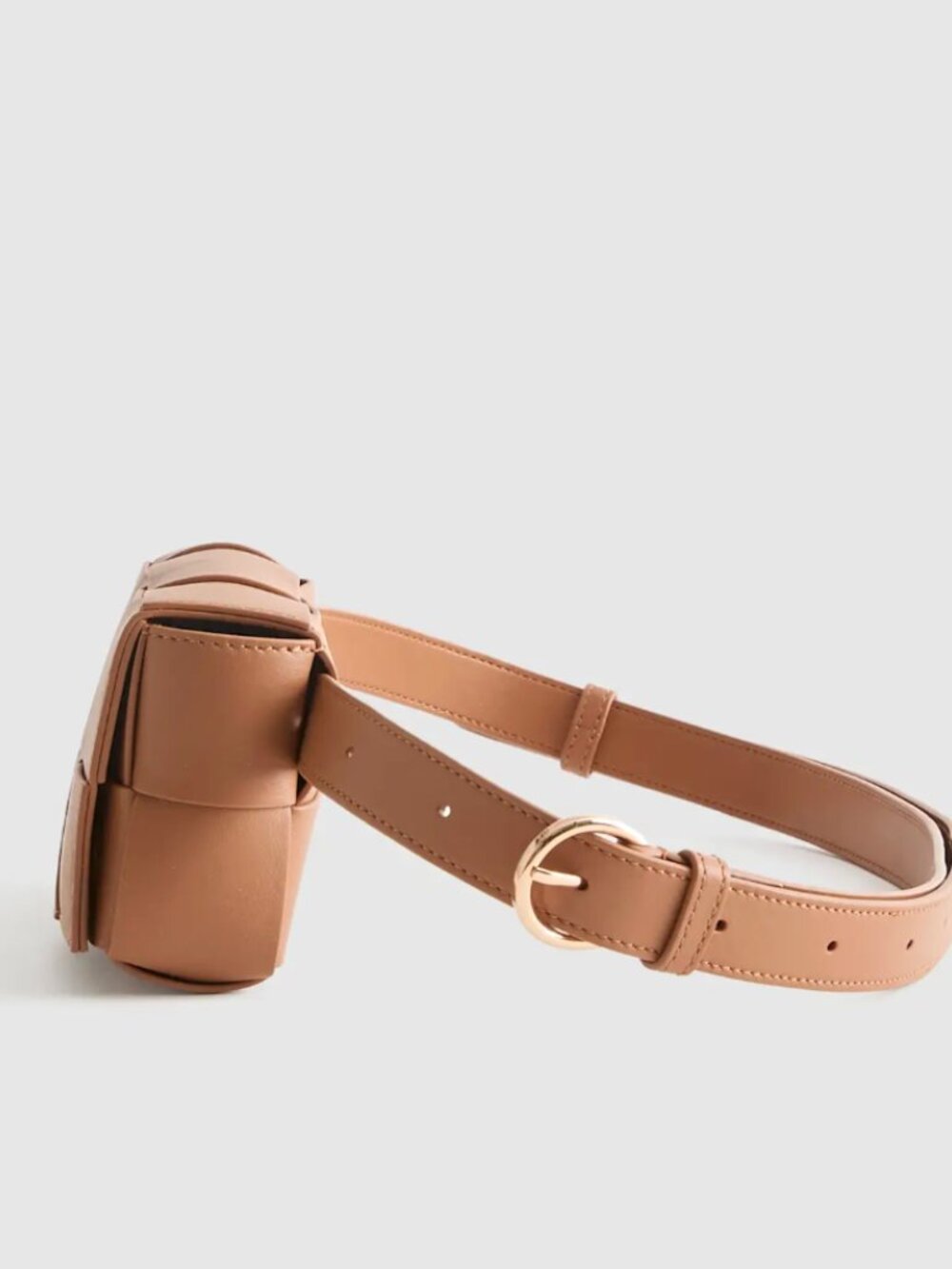 NWT: Italian Leather Handwoven BoxBelt Bag, Cognac, w dust bag (new in bag) - Picture 3 of 7